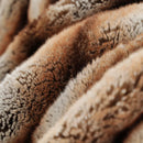 Axyaa Chinchilla Faux Fur Throw Blanket - Soft & Luxurious Sofa Cover