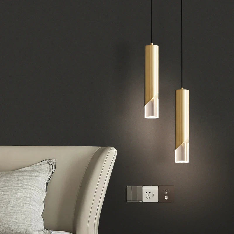 Golden Nordic Style Pendant lamp for Bedroom, Study, and Living Room by Axya