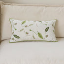 Axyaa Linen Dandelion Leaves Embroidered Pillow Cover 45x45cm