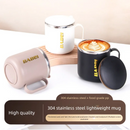 Axyaa Double-Layered Stainless Steel Coffee Mug - 400ml Vacuum Flask Beverage Cup