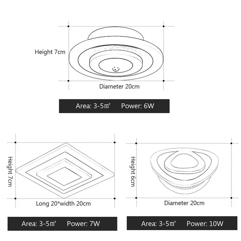 Axya Minimalist LED Ceiling Light for Home Decor in Living Room Bedroom Kitchen