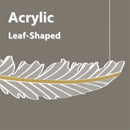 Axyaa Leaf-Shaped Chandelier: Nordic Living Dining LED Fixture