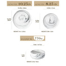 Axyaa Luna Marble Porcelain Dinnerware Set for 4 with Plates and Bowls