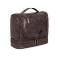 Axyaa Men's Business Toiletry Bag: Large Capacity PU Leather Travel Organizer