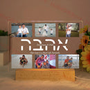 Personalized Acrylic Lamp with Photo & Text, Axyaa Bedroom Night Light Gift