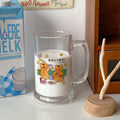 Axyaa Kawaii Cat Glass Cup With Handle - Creative Cute Mug For Various Beverages