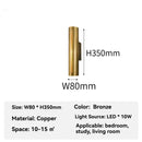 Axyaa Copper LED Wall Lamp: Elegant American Home Decor Light for Living Room, Bedroom, Hallways