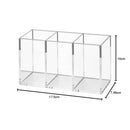 Axyaa Acrylic Makeup Brush Organizer Tray - 3 Slot Storage Organiser