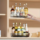 Axyaa Kitchen Spice Turntable Rack - 360° Rotating Countertop Storage Tray
