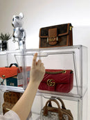 Axyaa Handbag Organizer Closet Storage Box Transparent Dust-proof Showcase Holder Females Luxe Gift