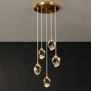 Axyaa Crystal LED Chandelier for Modern Living Room and Bedroom Decor