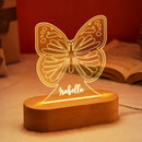 Axyaa Personalized Kids USB Night Light and Name Lamp for Nursery Bedroom Wall Decor