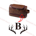 Axyaa Waterproof Leather Toiletry Bag with Hanging Hook - Travel Cosmetic Organizer