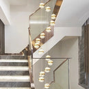 Axyaa Modern Staircase Chandeliers LED Pendant Light Lamps Living Room Hanging Light