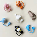 Axyaa Cute Animal Straw Toppers for Stanley Cup, Kawaii Silicone Cover for Tumblers