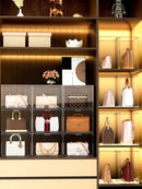 Axyaa Handbag Organizer Closet Storage Box Transparent Dust-proof Showcase Holder Females Luxe Gift