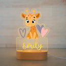 Children's Animal Night Light Custom Name Lamp by Axyaa: Personalized Acrylic Baby Room Decor