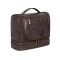 Axyaa Men's Business Toiletry Bag: Large Capacity PU Leather Travel Organizer