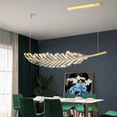 Axyaa Leaf-Shaped Chandelier: Nordic Living Dining LED Fixture