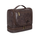 Axyaa Men's Business Toiletry Bag: Large Capacity PU Leather Travel Organizer