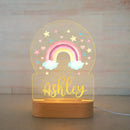Children's Animal Night Light Custom Name Lamp by Axyaa: Personalized Acrylic Baby Room Decor