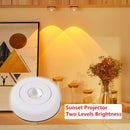 Axyaa Touch LED Cabinet Lights - Sunset Lamp for Kitchen, Bedroom, Closet - Battery Powered Night Light