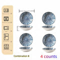 Axyaa Sushi Plate Set - Creative Small Dessert Plate BBQ Hot Pot Fruit Plate (4pcs)