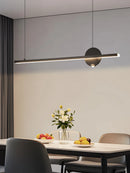 Axyaa Modern Minimalist Long Strip Pendant Lights for Living Dining Table Room Kitchen