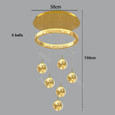 Axyaa Crystal Chandelier Stair Pendant Lamp Living Room Pendant Lights