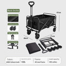 Axyaa Heavy-Duty Foldable Garden Cart with Wheels - Large Capacity for Shopping and Camping
