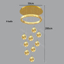 Axyaa Crystal Chandelier Stair Pendant Lamp Living Room Pendant Lights