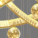 Axyaa Crystal Chandelier Stair Pendant Lamp Living Room Pendant Lights