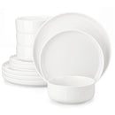 Axyaa 12/24 Piece Ceramic Dinnerware Set for 4 with Plates and Bowls