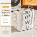 Axyaa Collapsible Laundry Basket with Handles and Side Containers - Space-Saving Solution