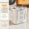 Axyaa Collapsible Laundry Basket with Side Containers - Space-Saving and Portable Storage