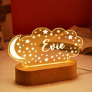 Axyaa Personalized Kids USB Night Light and Name Lamp for Nursery Bedroom Wall Decor