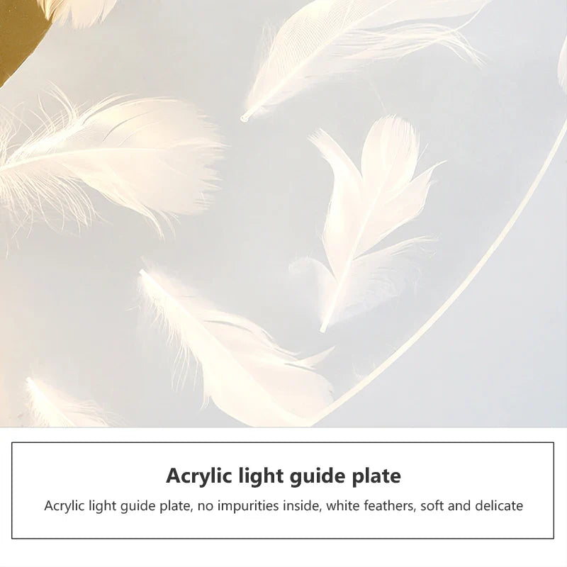 Luxury LED Ceiling Light by Axya: Elegant Feather Acrylic Lamp for Modern Living Spaces