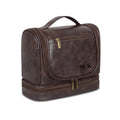 Axyaa Men's Business Toiletry Bag: Large Capacity PU Leather Travel Organizer