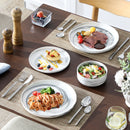 Axyaa Luna Marble Porcelain Dinnerware Set for 4
