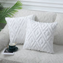 Axyaa Plush Cotton Throw Pillow Covers for Sofa, Bed, and Living Room