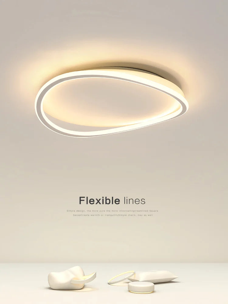 Axyaa Round Master Bedroom LED Ceiling Lamp - Nordic ins Style, Modern Atmosphere