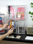 Axyaa CD DVD Storage Organizer Case Box: Transparent, Dust-proof, Media Holder