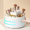 Axyaa 360° Rotating Makeup Organizer for Countertop with Brush and Lipstick Holders