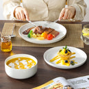 Axyaa Luna 18-Piece Ceramic Dinnerware Set for 6 with Plates and Bowls
