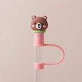 Silicone Straw Stopper Animal Tumbler Decor Charm for 10mm Straws