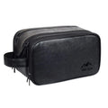 Axyaa Men's Vintage Style PU Leather Toiletry Bag With Hanging Hook