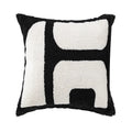 Embroidered Tufted Cushion Cover in Neutral Tones by Axyaa