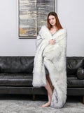 Axyaa Faux Fur Throw Blanket - Soft, Warm, Cozy Home Décor