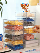 Axyaa Kids Toy & Craft Organizer Box - Clear Plastic Storage for Toys & Cosmetics