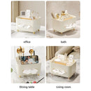 Axyaa Desk Organizer Tissue Box Combo: Storage, Décor, Stationery, Remote Control Holder